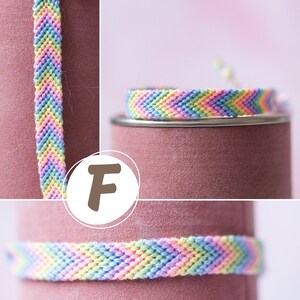 Bracelet brésilien- bracelet d'amitié chevrons pastels