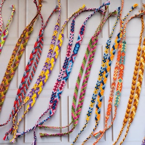 Brazilian bracelet duo - handmade multi-colored friendship bracelets - unique designs sold in sets of 2 matching pieces