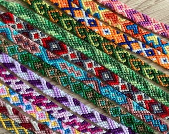 Lot De 10 Bracelets D'amitié Brésiliens Réglables - Coton Ciré Multicolore, Pour Femmes, Hommes, Enfants