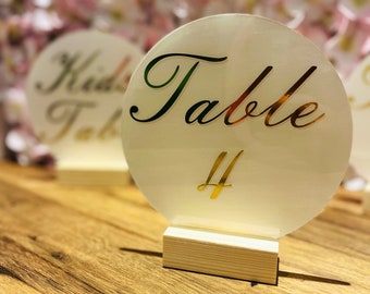 Acrylic Table Numbers