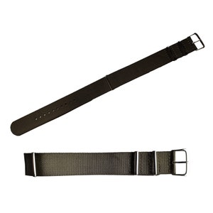 14mm 16mm 18mm 20mm 22mm 24mm One-Piece Nylon Watch Straps Military Wristwatch Straps Stainless Steel Buckles Waterproof, Washable Olive