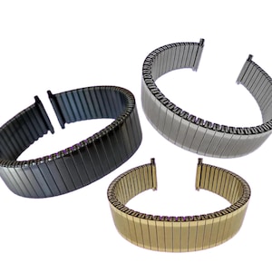 8mm 10mm 12mm 14mm 16mm 18mm 20mm 22mm Premium Quality Expandable Watch Bracelet - Stretchy Expander Watch Strap - Stainless Steel