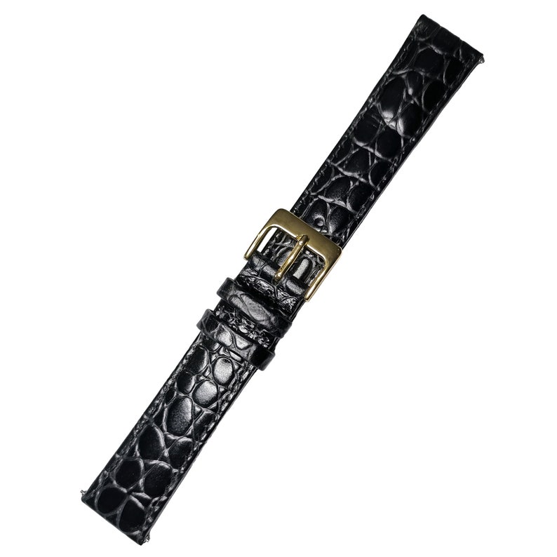 10mm 12mm 14mm 16mm 18mm 20mm Crocodile Grain Genuine Calf Leather Watch Straps