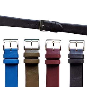 8 mm 10 mm 12 mm 14 mm 16 mm 18 mm 20 mm gladde leren horlogebanden – echte kalfsnerf – vijf kleuren beschikbaar – gouden gesp – gratis verzending in het VK