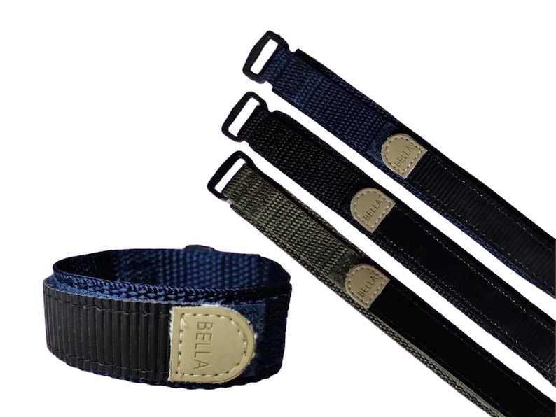 Wraparound Sports Watch Strap – Nylon One-Piece Hook & Loop Design - Waterproof Plastic Hardware (Sizes 16–20mm) | Watch Strap Replacement