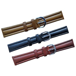 8 mm 10 mm 12 mm 14 mm 16 mm 18 mm 20 mm Italiaans leren horlogebanden – luxe gewatteerd kalfsleer – geolied leer – GRATIS VK, eersteklas levering