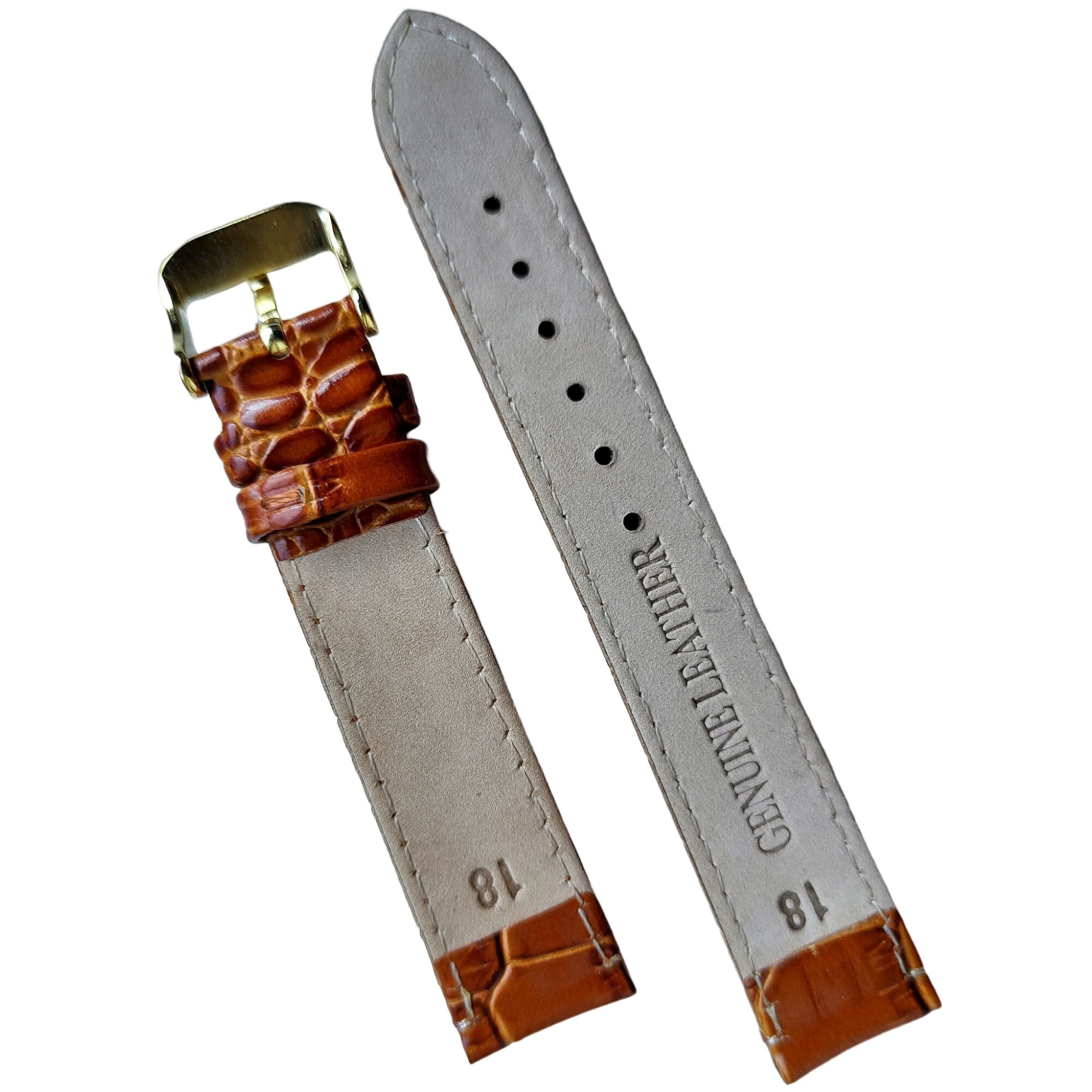 Cinturino Orologio Pelle Vera Strapster® – Imbottito Grana Alligatore – Lunghezza XL