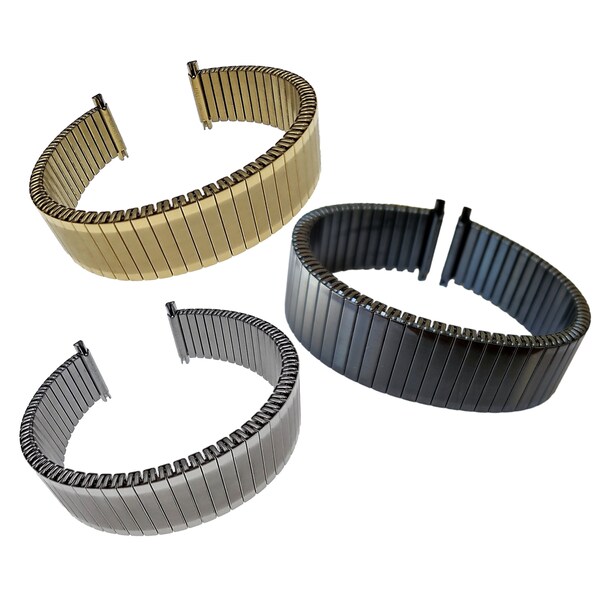 8 mm, 10 mm, 12 mm, 14 mm, 16 mm, 18 mm, 20 mm, 22 mm, Prestige-Qualität, erweiterbares Uhrenarmband – dehnbares Expander-Uhrenarmband – Edelstahl