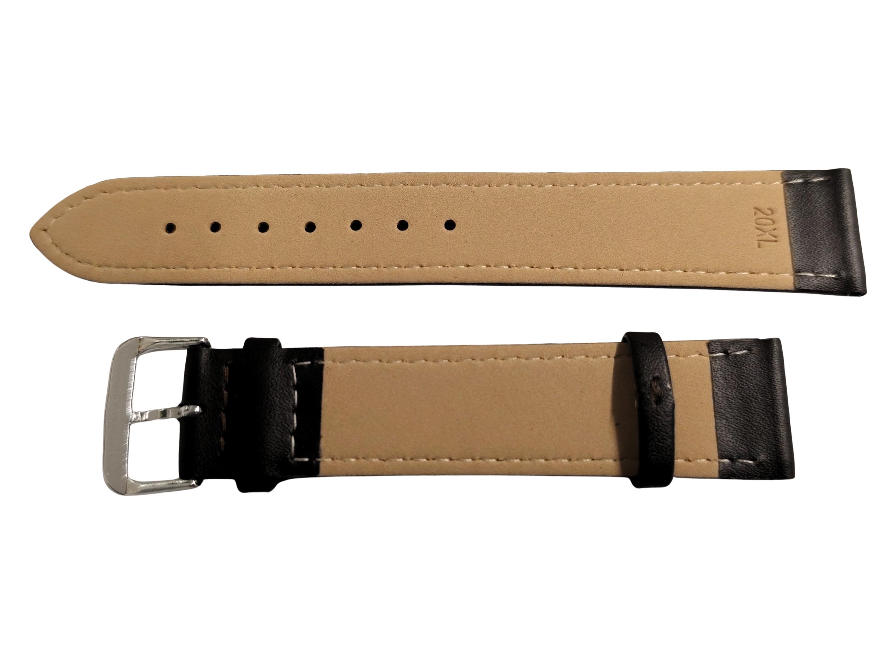 Bracelet De Montre Cuir Veau Extra Long Cuba XXL - Homme Femme Unisexe, Fermoir Boucle Ardillon