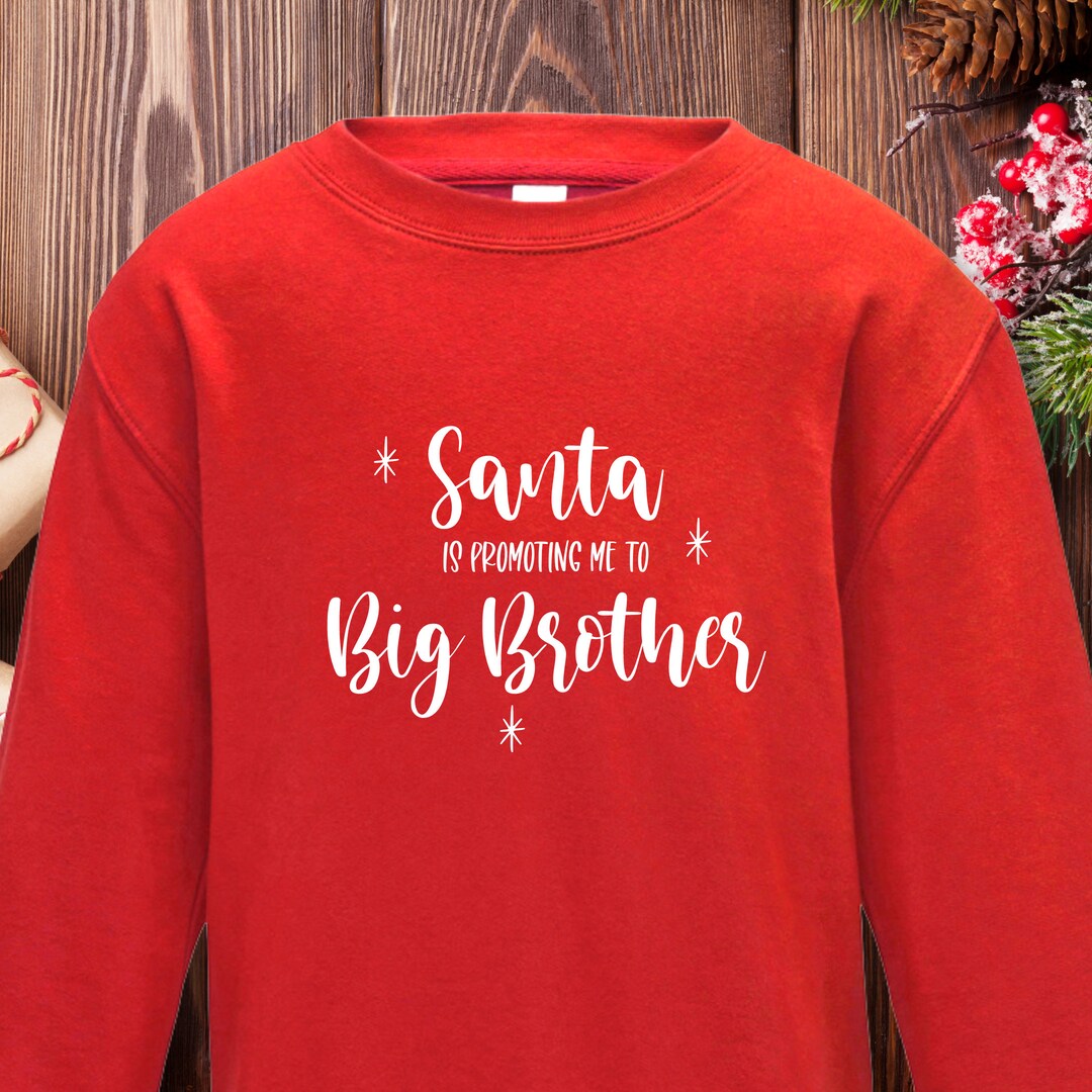 Big Brother Big Sister Pregnancy Announcement Christmas Jumper Etsy