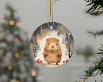 Capybara Christmas Ornaments