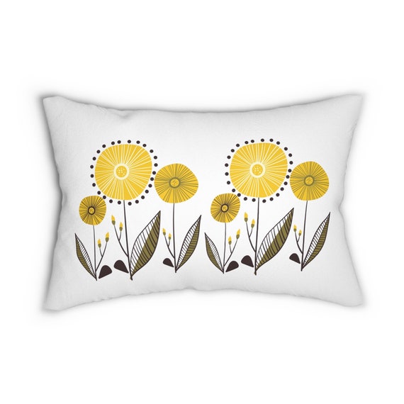 Mid century top lumbar pillow