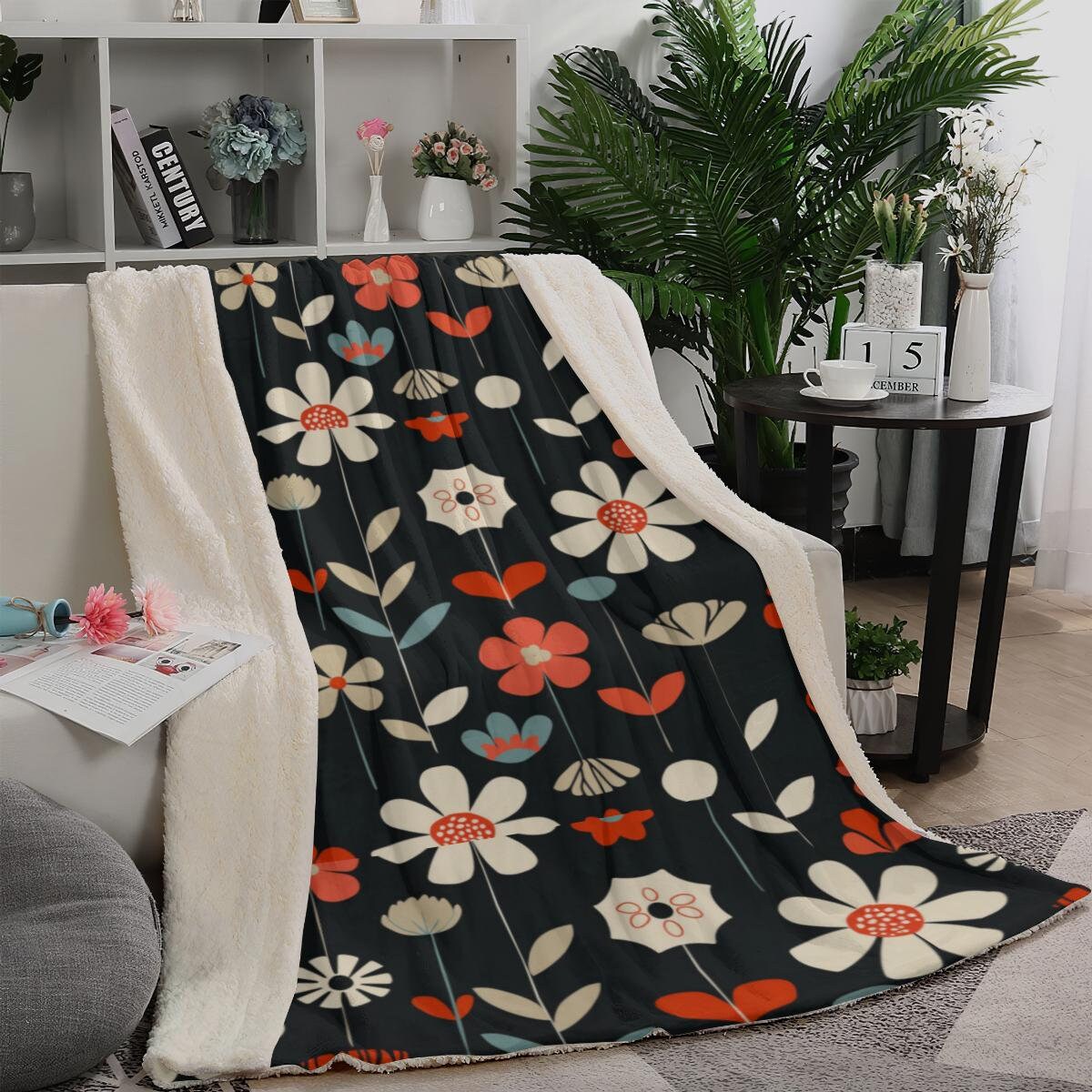 Super Soft Flannel Throw Blanket - 60x50 Inches, Non-Shedding, Cozy For All Seasons - View #8