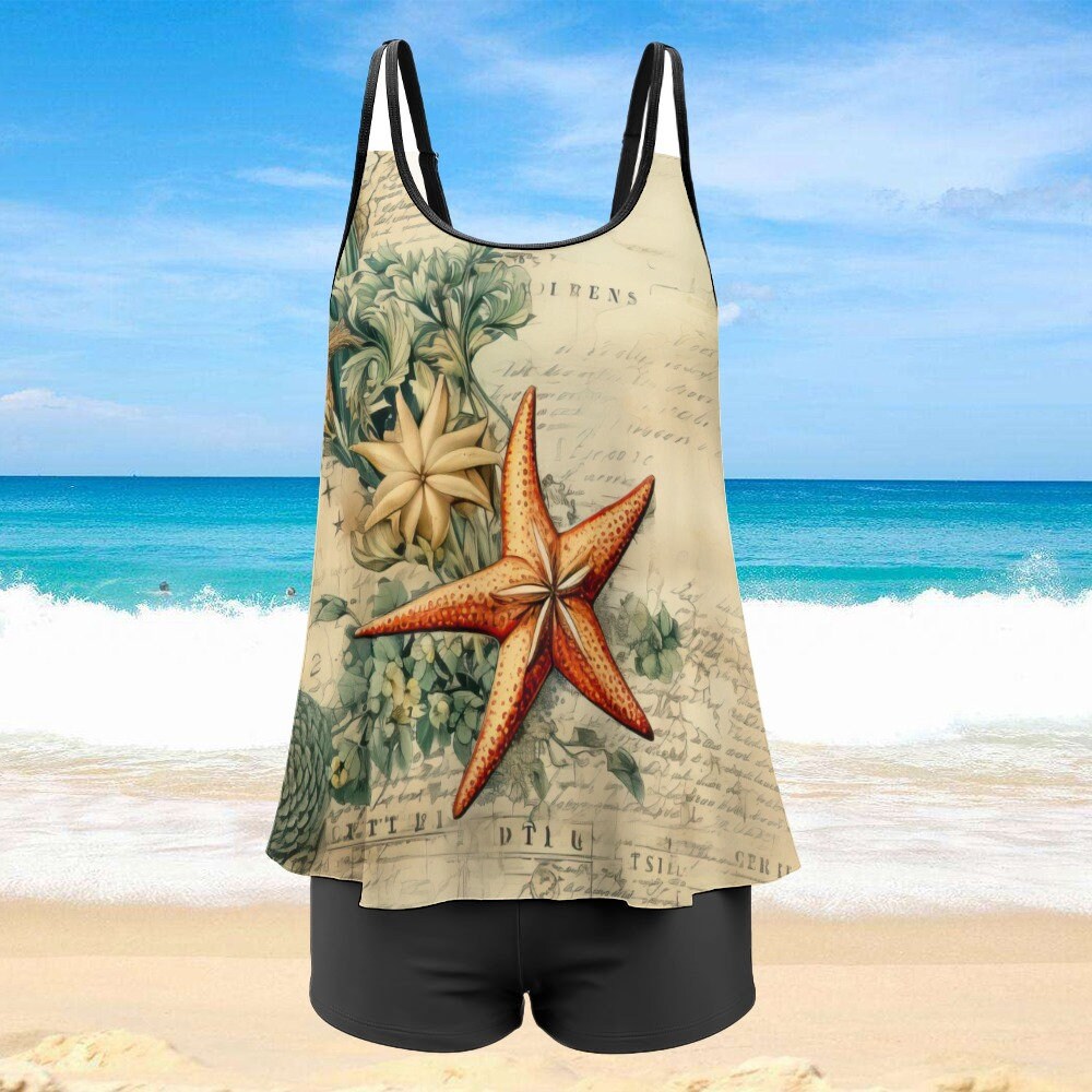 Womens Bikini Swimsuit Tropical Print Two-Piece Comfortable Fit main image 1