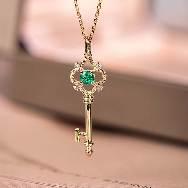 Vintage Key Necklace Etsy