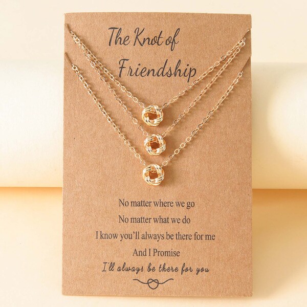 Knot of Friendship Gift, Friend Forever, Best Friend Necklace, Best Friend Gift, BFF Friendship Necklace, Graduation Gift for Her