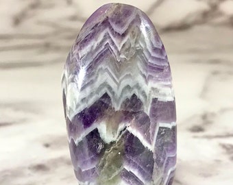 2.41” Polished Chevron Amethyst 2.7oz, Dream Amethyst Crystal, High Quality Chevron Amethyst Pocket Stone from Zambia (#501)