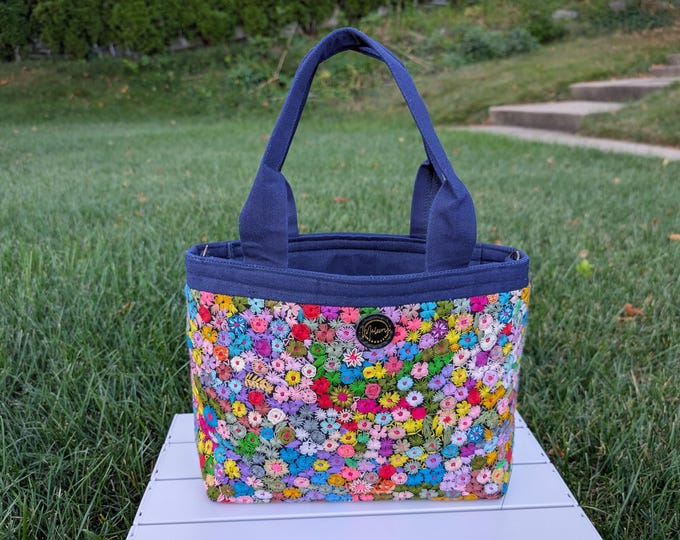 One-Of-a-Kind bag/Spring Flowers Field/EE Red