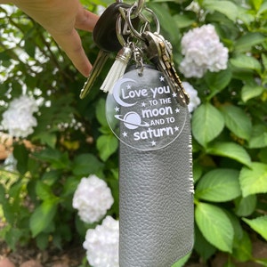 Love you to the moon and to Saturn keychain