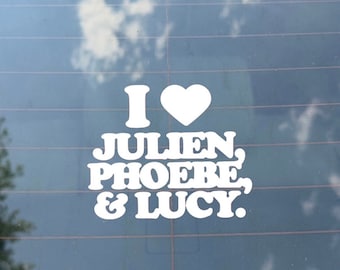 Boygenius I love julien, Phoebe and Lucy decal