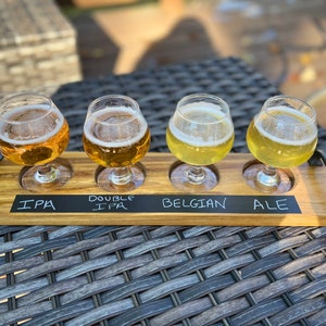 Beer Flight Serving Tray, Wine Flight, Whiskey Flight, Chalkboard Flight, Handmade in Vermont