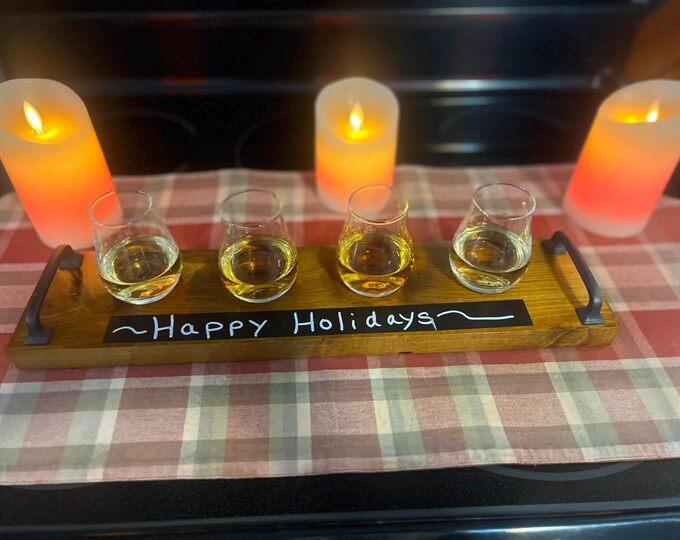 Whiskey Chalkboard Flight, Handmade in Vermont.