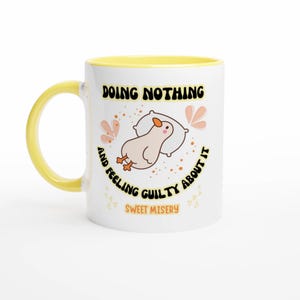 Goose - Mug, cute ceramic mug, lazy mug, mental health, social anxiety, funny mug, sarcasm