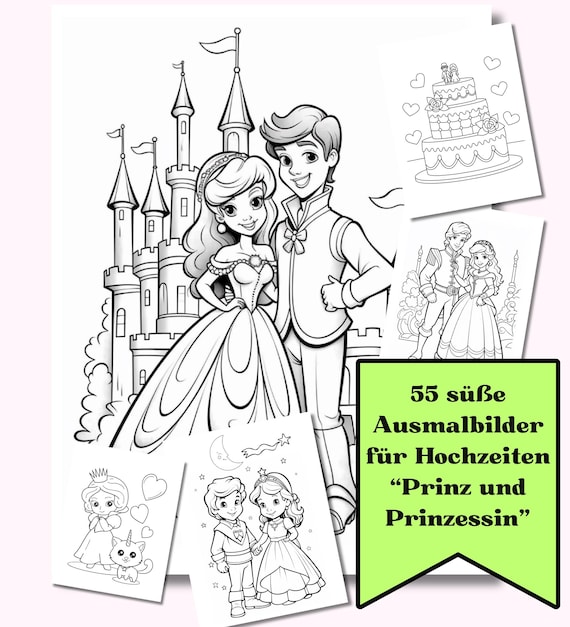 Malvorlage Hochzeit Von Prinz Und Prinzessin