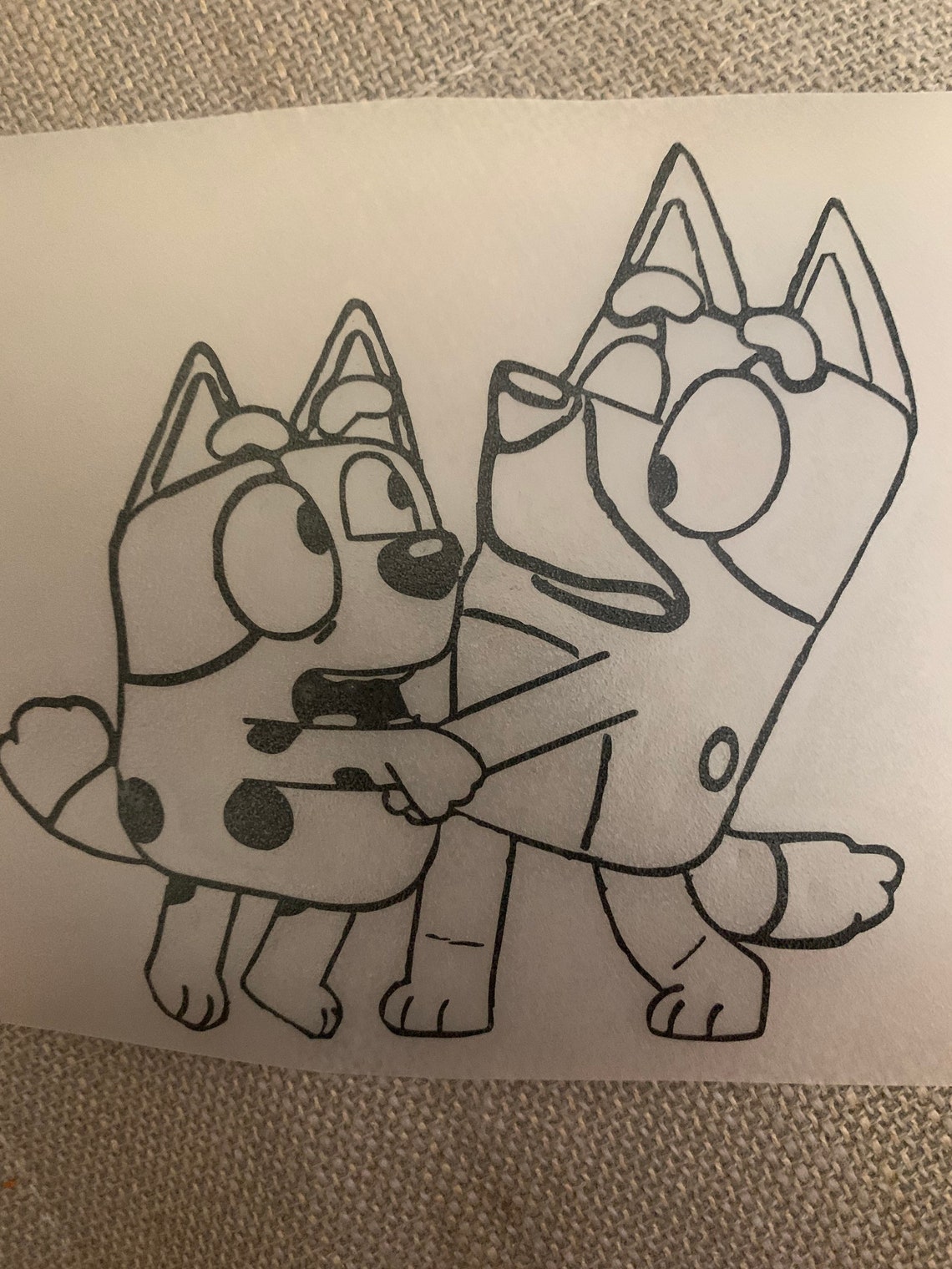 Bluey and Muffin Vinyl Decal Vinyl Sticker Car Decal Etsy