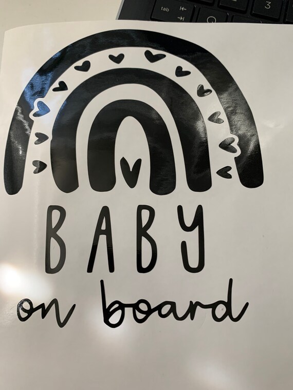 Rainbow Baby on Board Vinyl Decal Vinyl Sticker Car Decal Etsy
