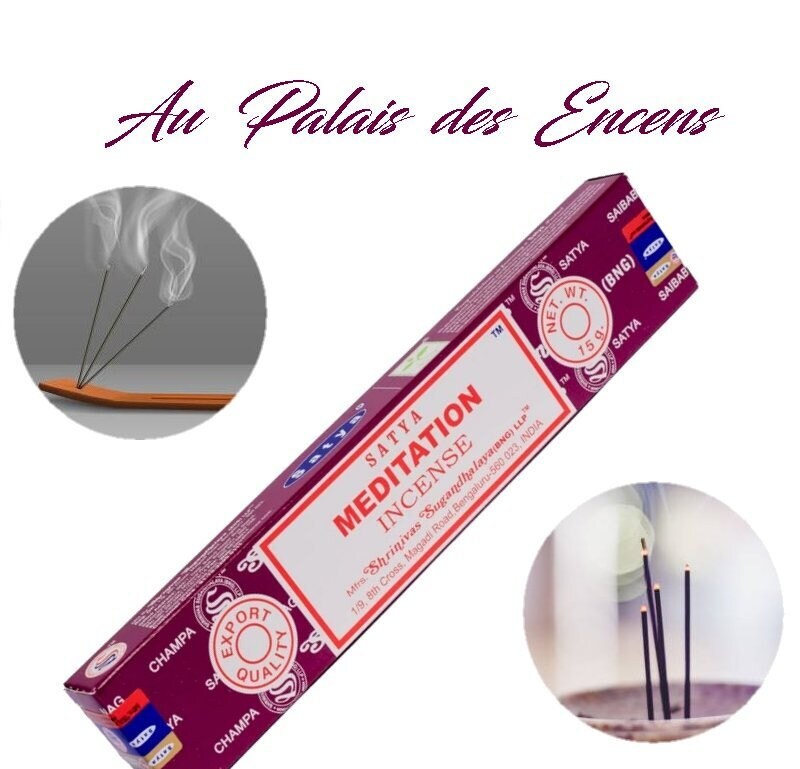 Bâtons Encens Satya Meditation Pour Vos Séances de Méditation , Relaxation Chasser Les Énergies Néga