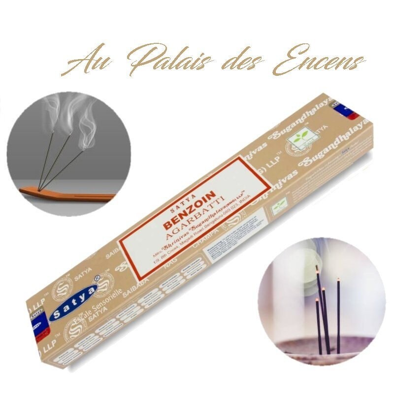 Bâtons Encens Satya Benzoin | ou Benjoin Pour Vos Séances de Méditation , Relaxation Chasser Les Éne