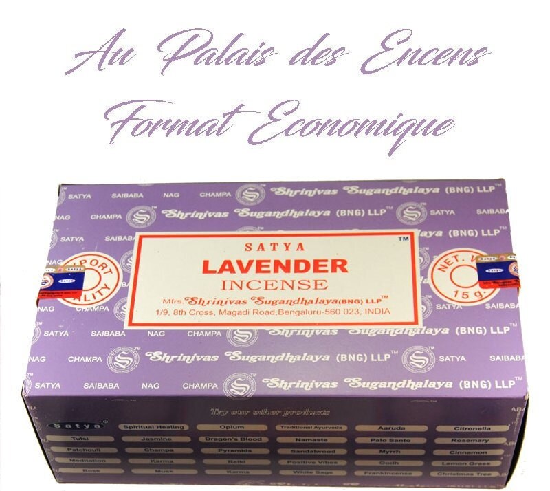 12 Étuis de Bâtons Encens Satya Lavande Pour Vos Séances Méditation , Relaxation Chasser Les Énergie