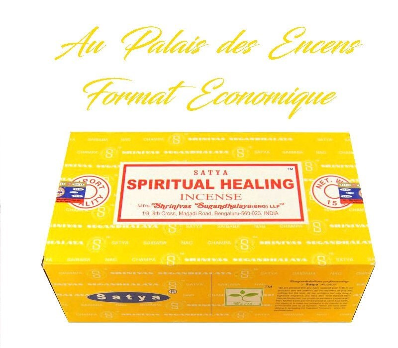 12 Étuis de Bâtons Encens Satya Spiritual Healing Pour Vos Séances Méditation , Relaxation Chasser L