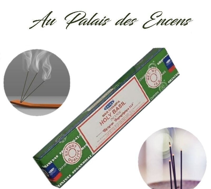 Bâtons Encens Satya Holy Basil Pour Vos Séances de Méditation , Relaxation Chasser Les Énergies Néga