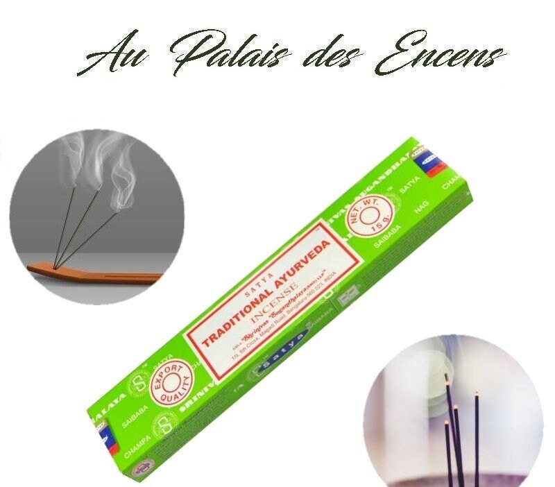 Bâtons Encens Satya Traditional Ayurveda Pour Vos Séances de Méditation , Relaxation Chasser Les Éne