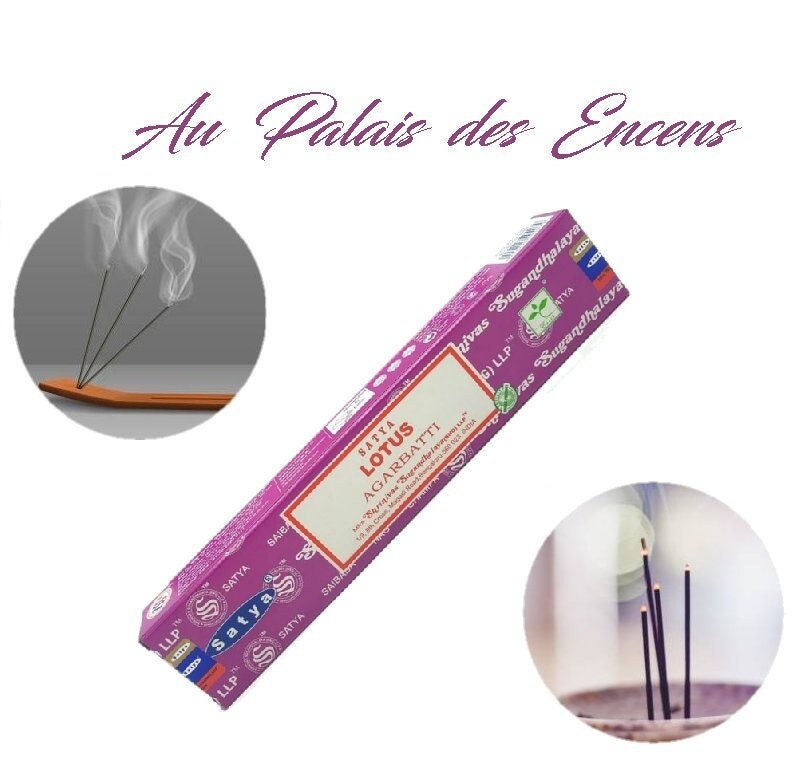 Bâtons Encens Satya Lotus Pour Vos Séances de Méditation , Relaxation Chasser Les Énergies Négatives