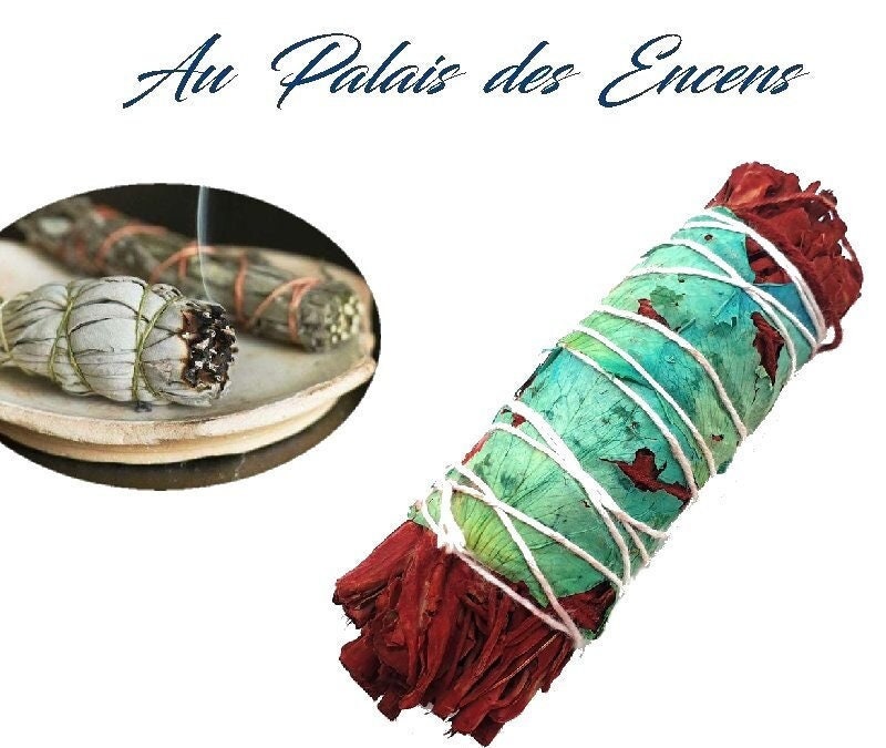 Fagot Asso Sauge & Sang de Dragon + Fleurs Sechees A Bruler | +/ - 29Gr Purification Meditation Rela