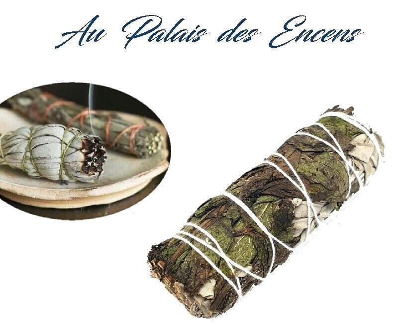 Fagot Association Sauge & Menthe A Bruler | +/ - 26Gr Meditation Relaxation Chasser Les Energies Neg