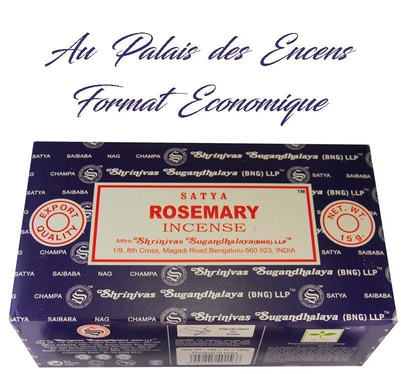 12 Étuis de Bâtons Encens Satya Romarin Pour Vos Séances Méditation , Relaxation Chasser Les Énergie