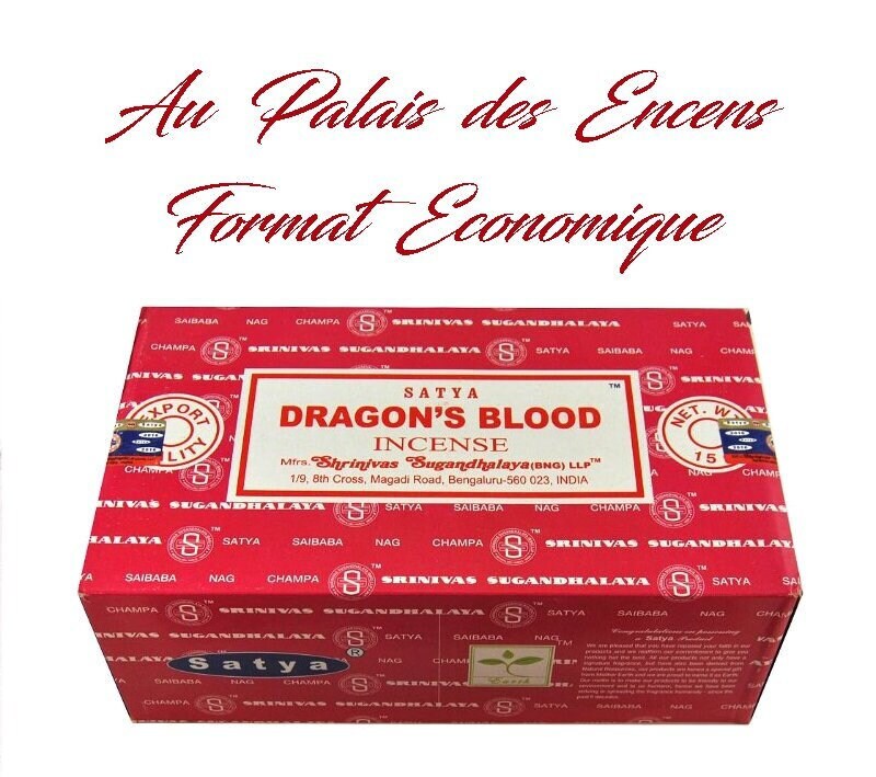 12 Étuis de Bâtons Encens Satya Sang de Dragon Pour Vos Séances Méditation , Relaxation Chasser Les 