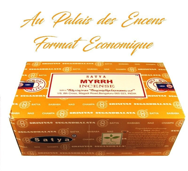 12 Étuis de Bâtons Encens Satya Myrrh Pour Vos Séances Méditation , Relaxation Chasser Les Énergies