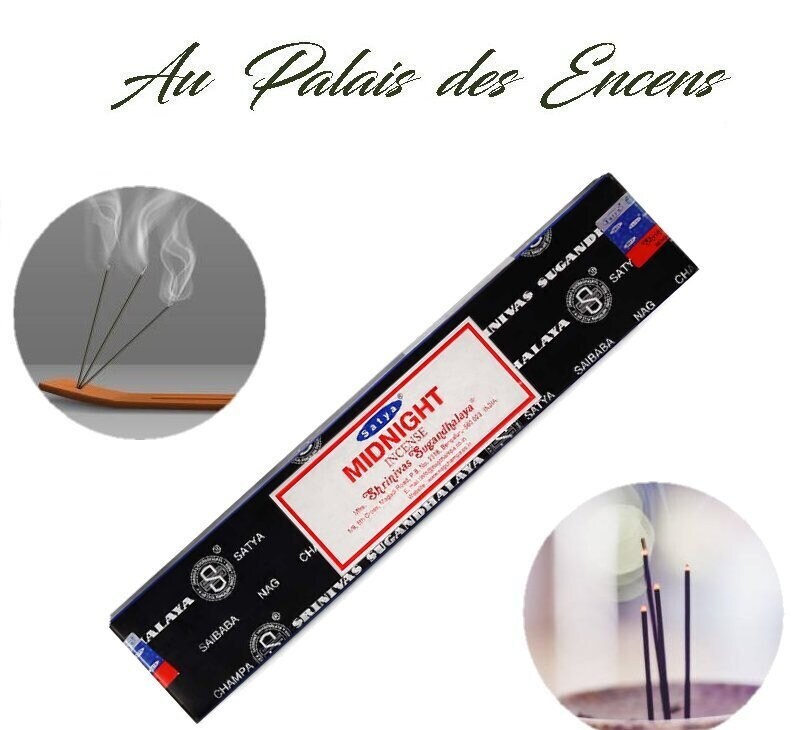 Bâtons Encens Satya Midnight Pour Vos Séances de Méditation , Relaxation Chasser Les Énergies Négati