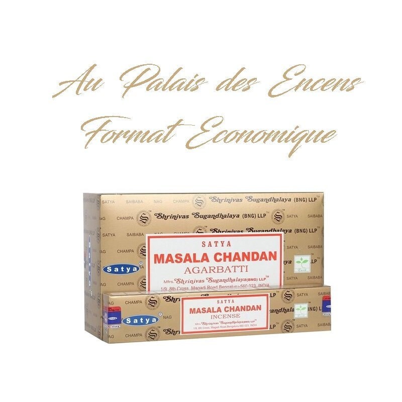 12 Étuis de Bâtons Encens Satya Masala Chandan Pour Vos Séances Méditation , Relaxation Chasser Les