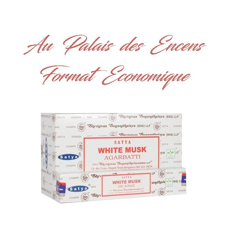 12 Étuis de Bâtons Encens Satya Musc Blanc Pour Vos Séances Méditation , Relaxation Chasser Les Éner