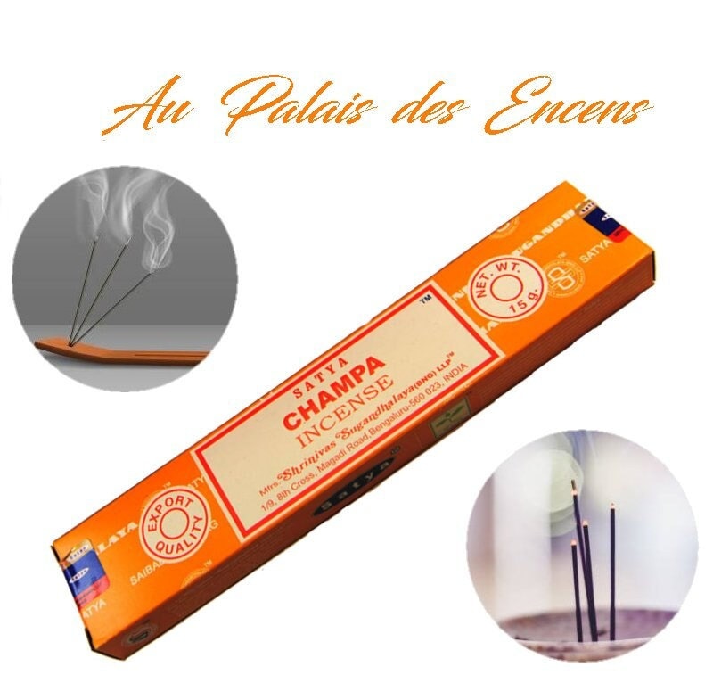 Bâtons Encens Satya Champa Pour Vos Séances de Méditation , Relaxation Chasser Les Énergies Négative