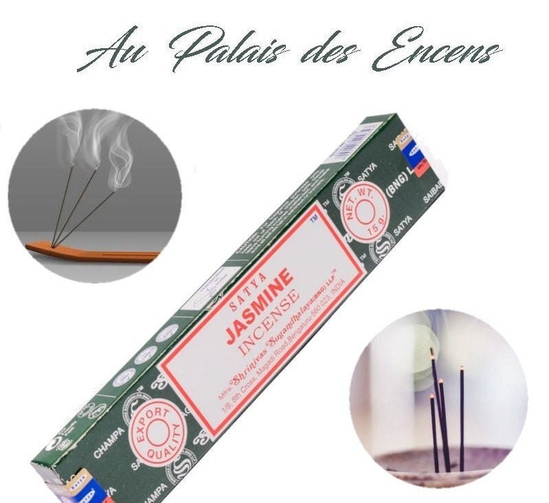 Bâtons Encens Satya Jasmin Pour Vos Séances de Méditation , Relaxation Chasser Les Énergies Négative