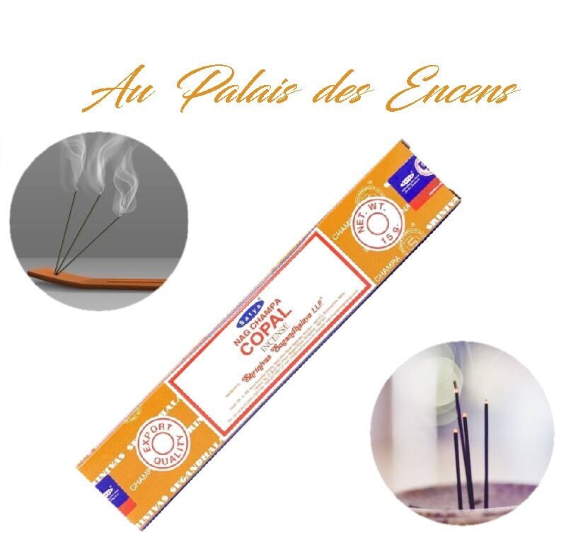 Bâtons Encens Satya Copal Pour Vos Séances de Méditation , Relaxation Chasser Les Énergies Négatives