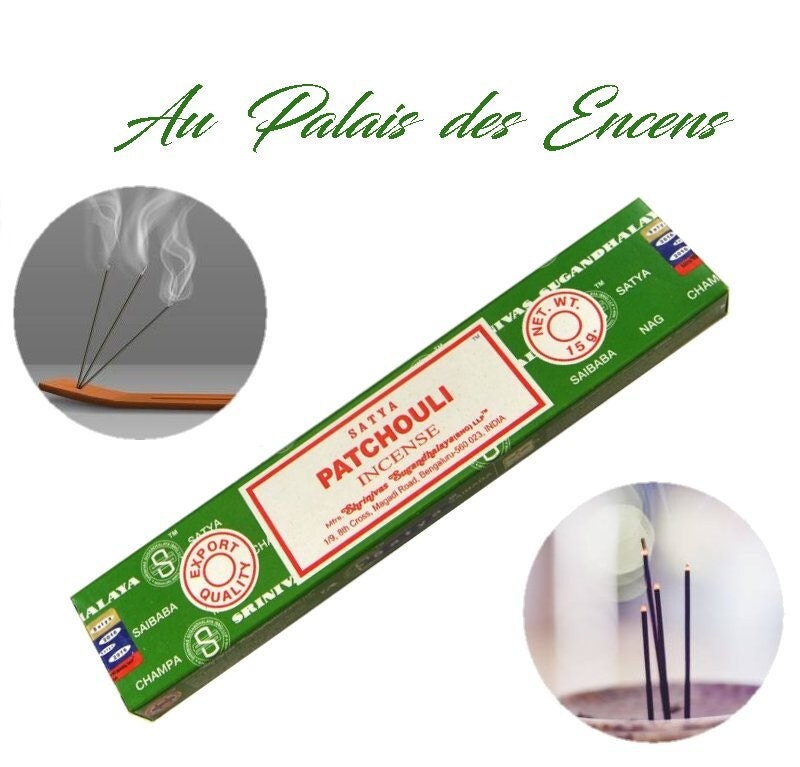 Bâtons Encens Satya Patchouli Pour Vos Séances de Méditation , Relaxation Chasser Les Énergies Négat