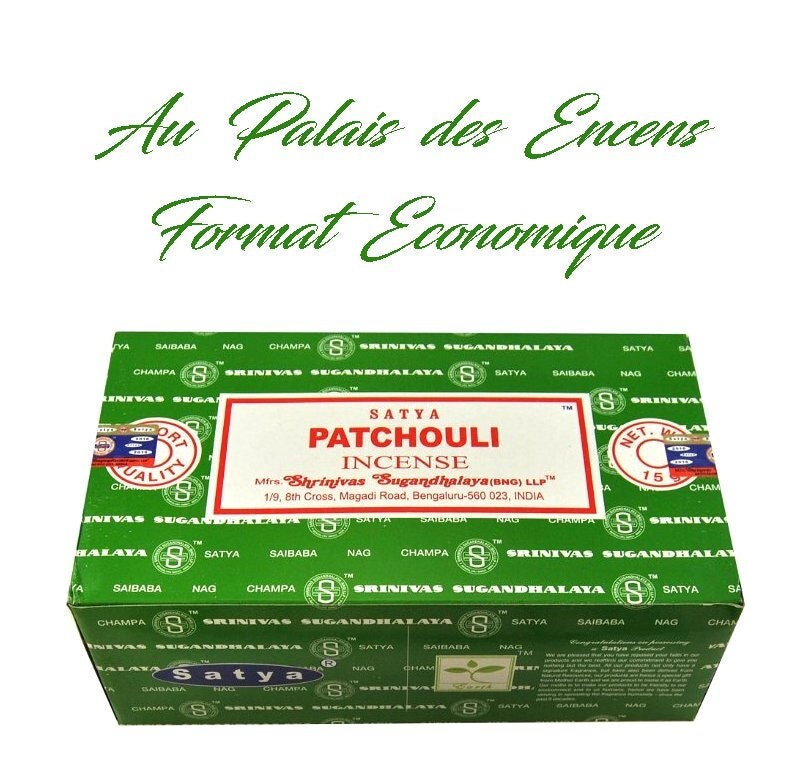 12 Étuis de Bâtons Encens Satya Patchouli Pour Vos Séances Méditation , Relaxation Chasser Les Énerg